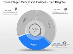 Gv three staged successive business plan diagram powerpoint template