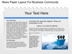 Gx news paper layout for business community powerpoint template