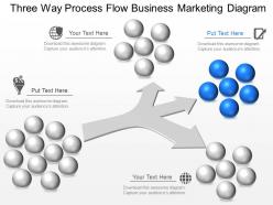 Gx three way process flow business marketing diagram powerpoint template