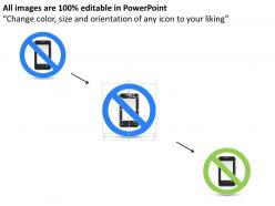 Gy no mobile phones allowed and icons powerpoint template