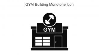 GYM Building Monotone Icon In Powerpoint Pptx Png And Editable Eps Format