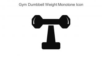Gym Dumbbell Weight Monotone Icon In Powerpoint Pptx Png And Editable Eps Format