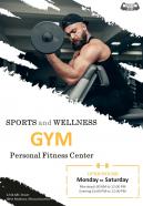 Gym facilities four page brochure template