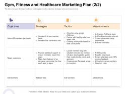 Gym fitness abc healthcare marketing plan strategies s1 how enter health fitness club market ppt skills