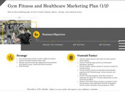 Gym fitness and healthcare marketing plan strategy ppt powerpoint presentation professional designs download