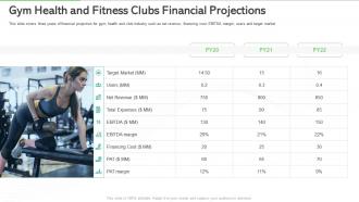 Gym health and fitness clubs financial projections overview of gym health and fitness clubs industry