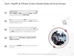 Gym Health And Fitness Clubs Industry Executive Summary Market Entry Strategy Ppt Structure