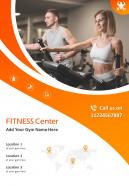 Gym marketing flyer two page brochure template