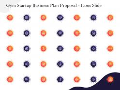 Gym startup business plan proposal icons slide ppt powerpoint presentation slides templates