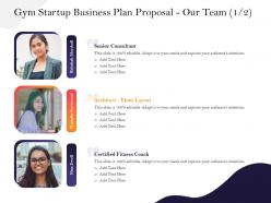 Gym startup business plan proposal our team m2943 ppt powerpoint presentation master slide