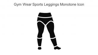 Gym Wear Sports Leggings Monotone Icon In Powerpoint Pptx Png And Editable Eps Format