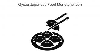 Gyoza Japanese Food Monotone Icon In Powerpoint Pptx Png And Editable Eps Format