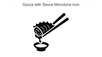 Gyoza With Sauce Monotone Icon In Powerpoint Pptx Png And Editable Eps Format