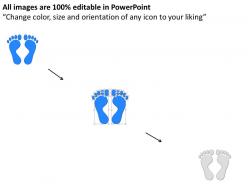 Gz sequential foot print diagram for leadership powerpoint template