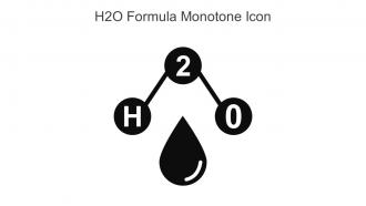 H2O Formula Monotone Icon In Powerpoint Pptx Png And Editable Eps Format