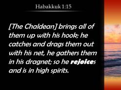 Habakkuk 1 15 he catches them in his net powerpoint church sermon