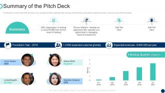 Hackathon summary of the pitch deck ppt styles graphics