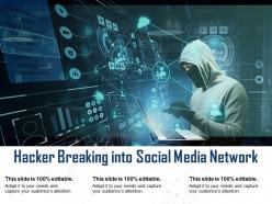 Hacker breaking into social media network