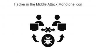 Hacker In The Middle Attack Monotone Icon In Powerpoint Pptx Png And Editable Eps Format