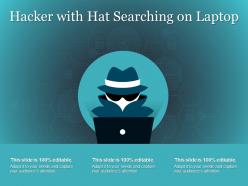 Hacker with hat searching on laptop