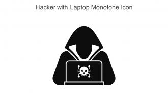Hacker With Laptop Monotone Icon In Powerpoint Pptx Png And Editable Eps Format