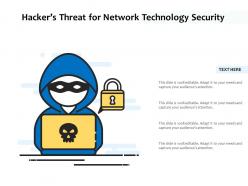 Hackers threat for network technology security