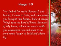 Haggai 1 9 my house which remains a ruin powerpoint church sermon