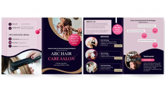 Hair Care Salon Brochure Bifold