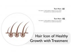 Hair icon of healthy growth with treatment