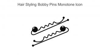 Hair Styling Bobby Pins Monotone Icon In Powerpoint Pptx Png And Editable Eps Format