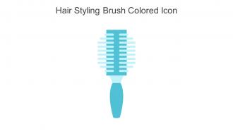 Hair Styling Brush Colored Icon In Powerpoint Pptx Png And Editable Eps Format