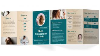Hair Transplant Clinic Pamphlet PowerPoint Presentation and Slides |  SlideTeam