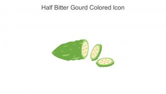 Half Bitter Gourd Colored Icon In Powerpoint Pptx Png And Editable Eps Format