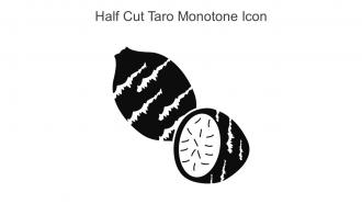 Half Cut Taro Monotone Icon In Powerpoint Pptx Png And Editable Eps Format