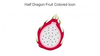 Half Dragon Fruit Colored Icon In Powerpoint Pptx Png And Editable Eps Format