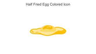 Half Fried Egg Colored Icon In Powerpoint Pptx Png And Editable Eps Format