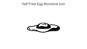 Half Fried Egg Monotone Icon In Powerpoint Pptx Png And Editable Eps Format