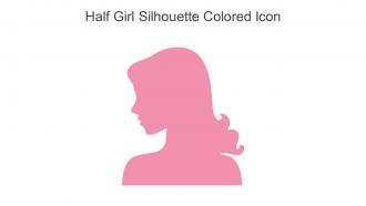 Half Girl Silhouette Colored Icon In Powerpoint Pptx Png And Editable Eps Format