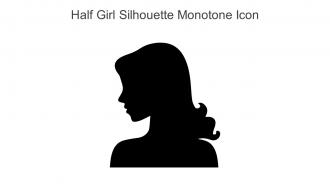 Half Girl Silhouette Monotone Icon In Powerpoint Pptx Png And Editable Eps Format