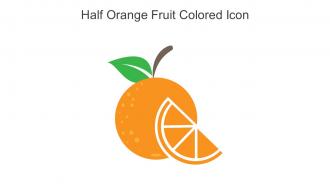 Half Orange Fruit Colored Icon In Powerpoint Pptx Png And Editable Eps Format