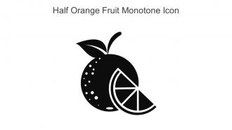 Half Orange Fruit Monotone Icon In Powerpoint Pptx Png And Editable Eps Format