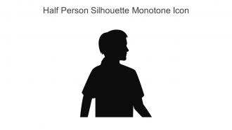 Half Person Silhouette Monotone Icon In Powerpoint Pptx Png And Editable Eps Format