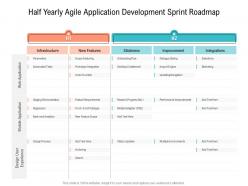 Half Yearly Agile Application Development Sprint Roadmap