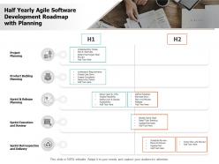 Half yearly agile software development roadmap with planning
