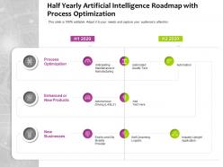 Half yearly artificial intelligence roadmap with process optimization