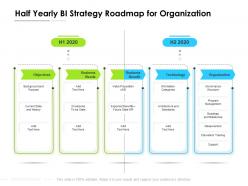 Half yearly bi strategy roadmap for organization