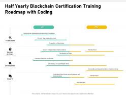 Half Yearly Blockchain Certification Training Roadmap With Coding
