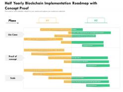 Half yearly blockchain implementation roadmap with concept proof