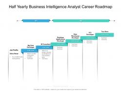 Half Yearly Business Intelligence Analyst Career Roadmap