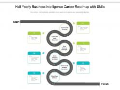 Half yearly business intelligence career roadmap with skills